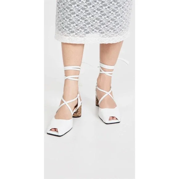 Reike Nen Open Toe Strap Sandals in White Size 6